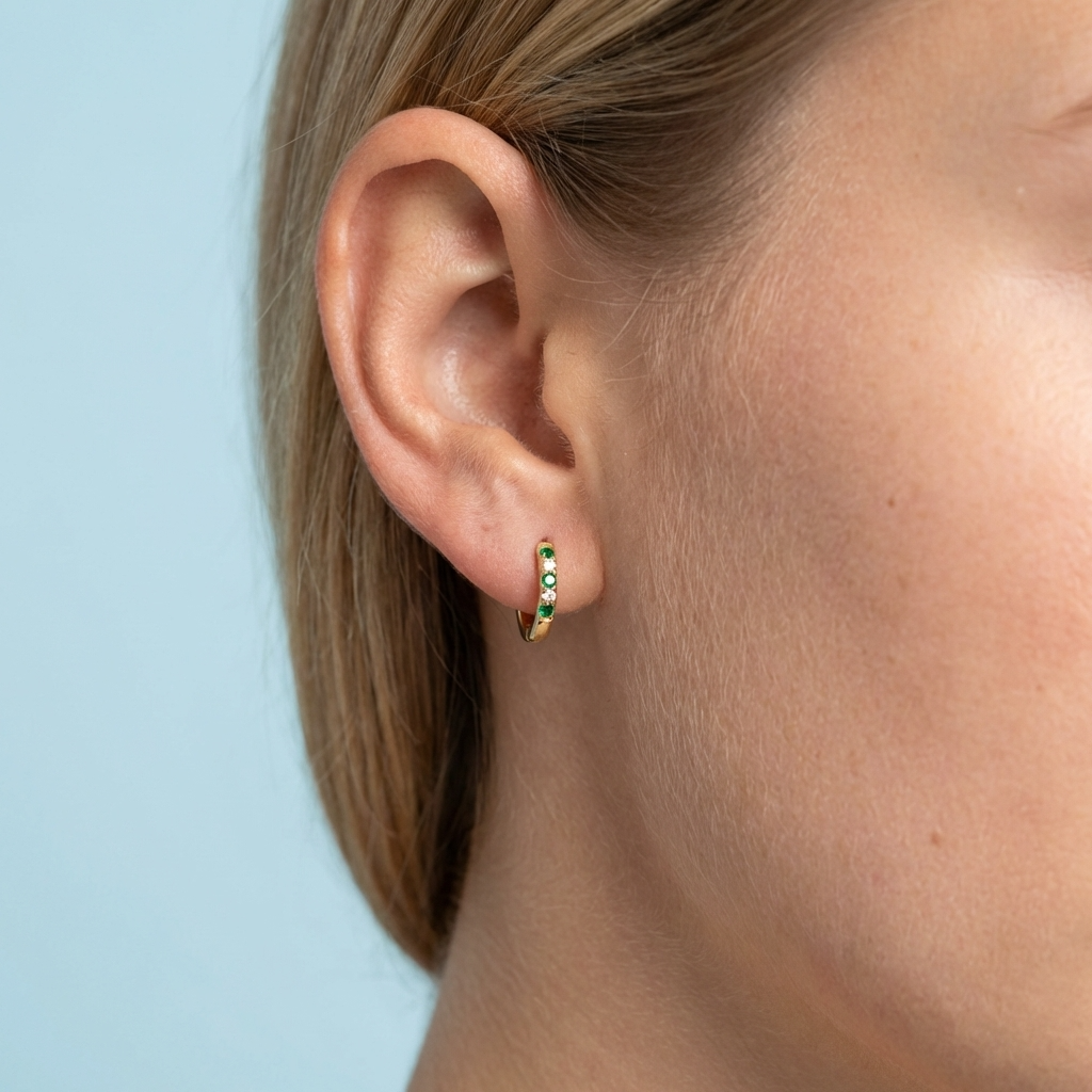 Celine Crystal Hoops