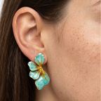 Capucine Turquoise Petal Earrings