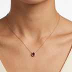 Cécile Red Halo Necklace