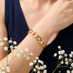 Miya Gold Clover Bangle