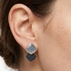Ondine Blue Marbled Earrings