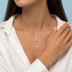 Dainty Pear Drop Silver Necklace
