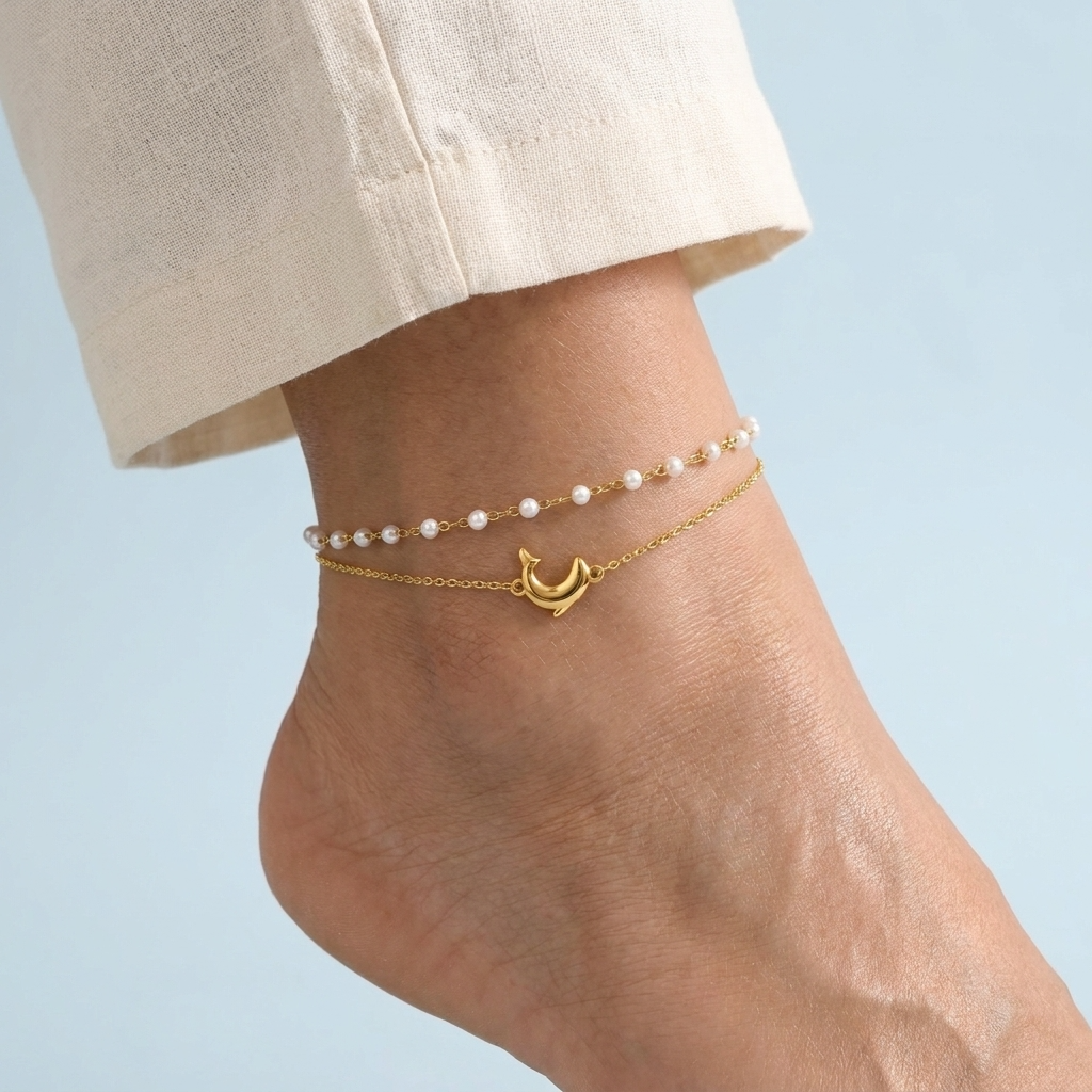 Delphine Ocean Charm Anklet