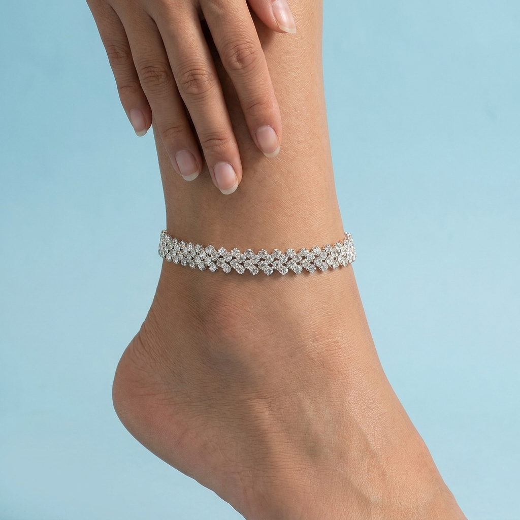 Silver Riviera Anklet