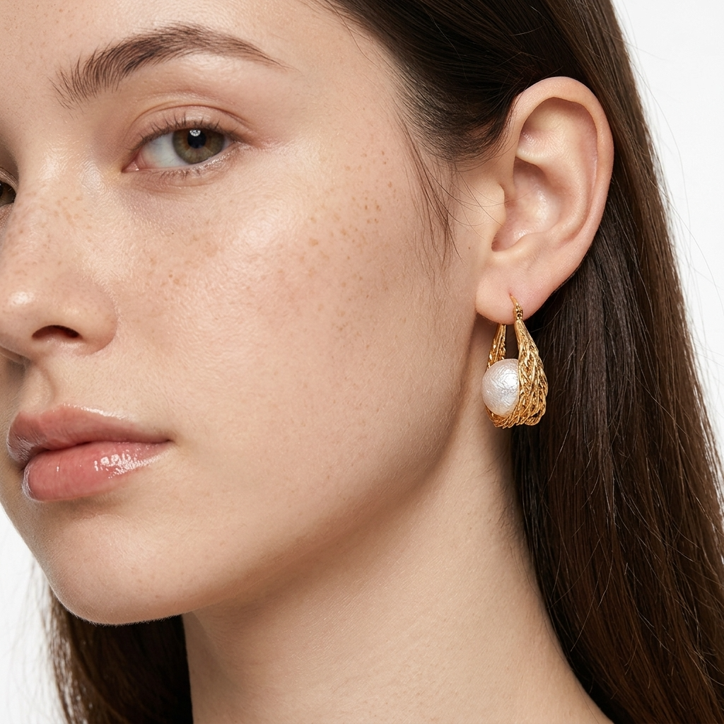 Pearl Nest Hoops
