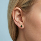 Jade Emerald Studs