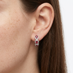 Crimson Ruby Hoops