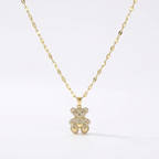Crystal Teddy Bear Necklace