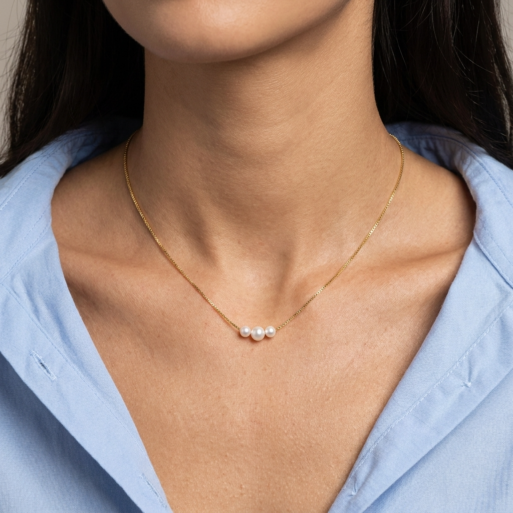 The Trinity Pearl Necklace