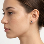 Yvette Black Square Studs