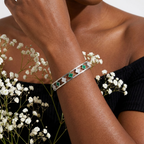 Dublin Quatrefoil Silver Bangle