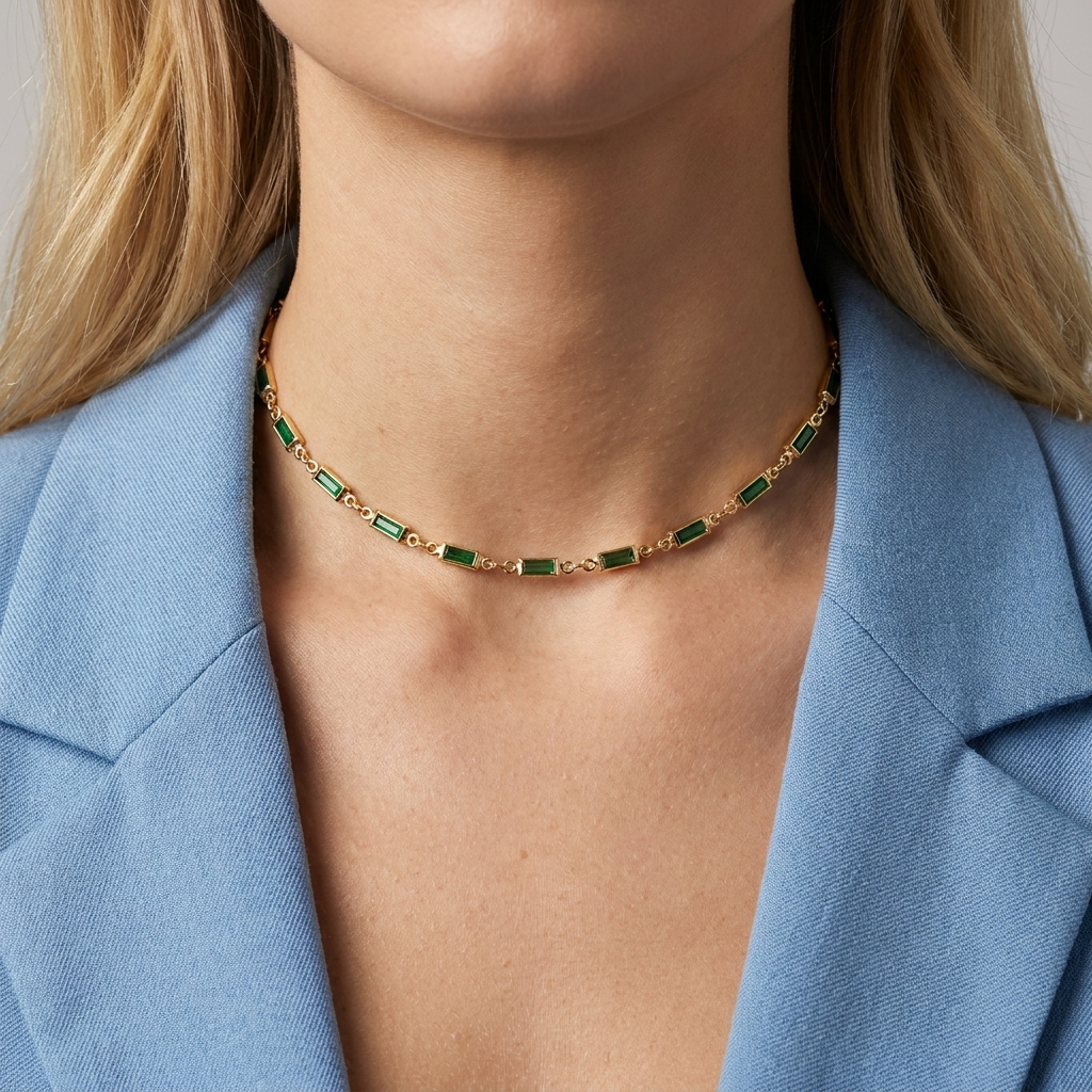 The Deco Emerald Choker