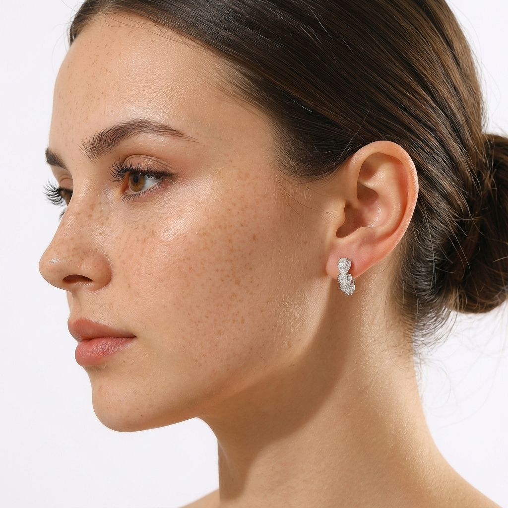 Clear Crystal Hoops
