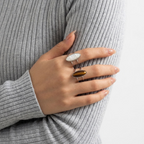 Oriane Oval Stone Ring Set