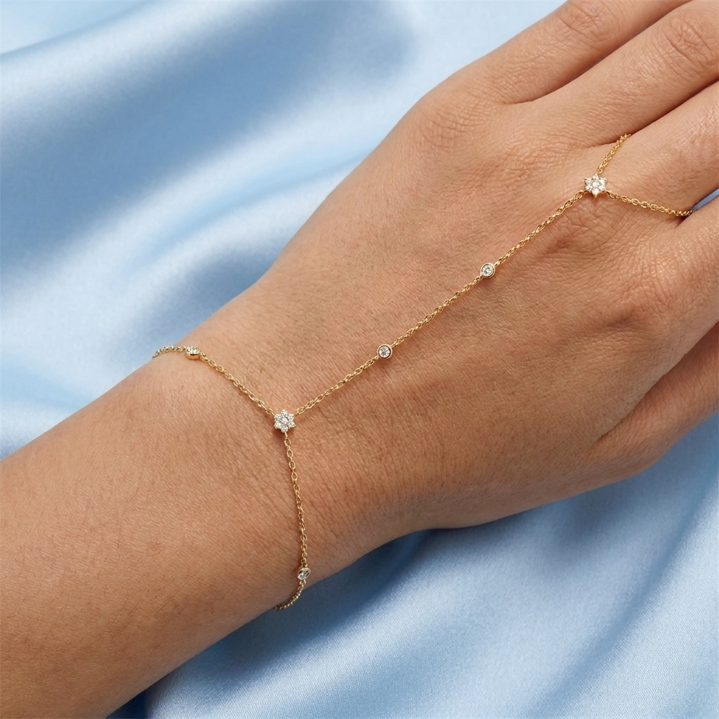 Lyra Crystal Hand Chain