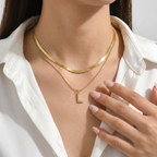 Initial Herringbone Necklace
