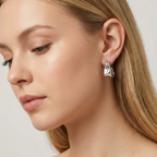 Maya Ripple Silver Hoops