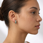 Forest Emerald Hoops