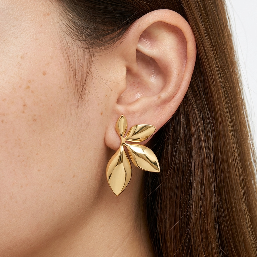 Puffy Petal Statement Studs