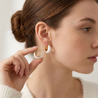 Lottie Cream Chunky Hoops
