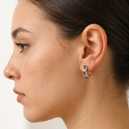 Midnight Sapphire Hoops