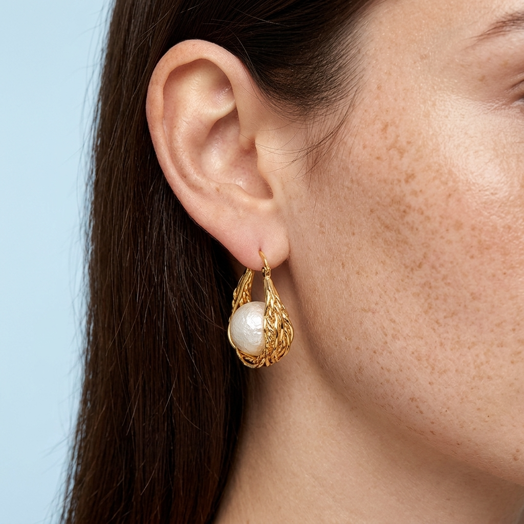 Pearl Nest Hoops