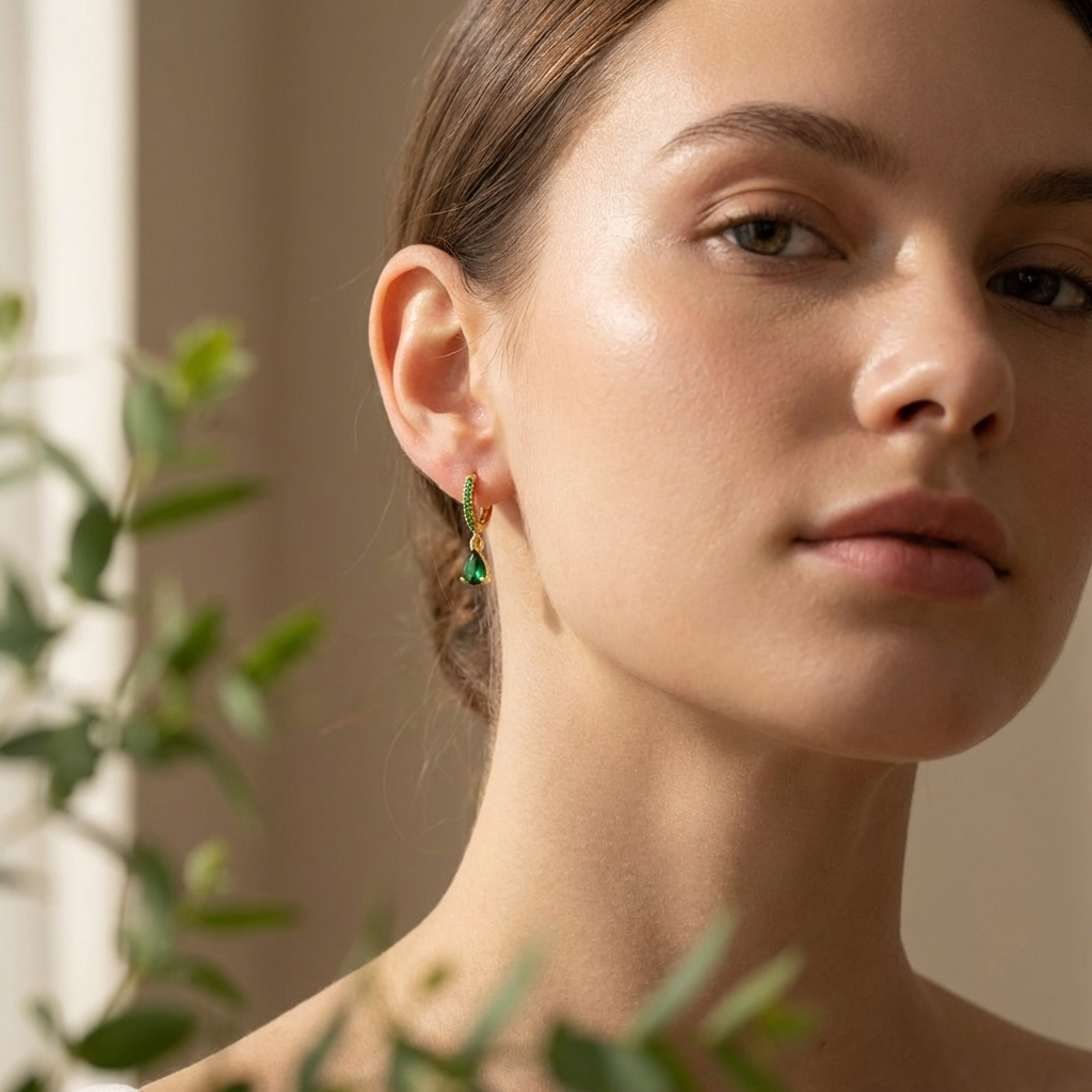Esme Emerald Hoops