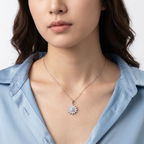 Soleil Silver Sunflower Pendant Necklace