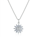 Soleil Silver Sunflower Pendant Necklace