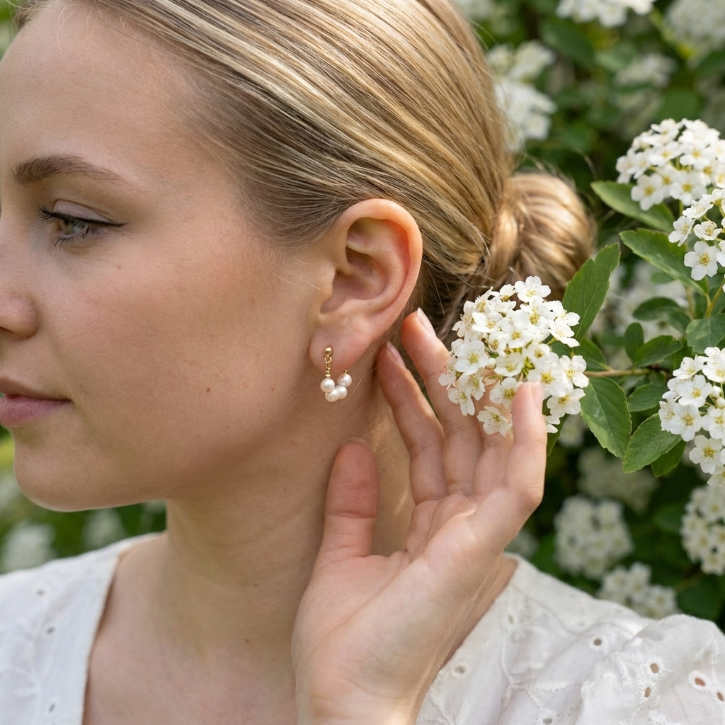 Sophie Pearl Hoops