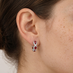 Crimson Ruby Hoops