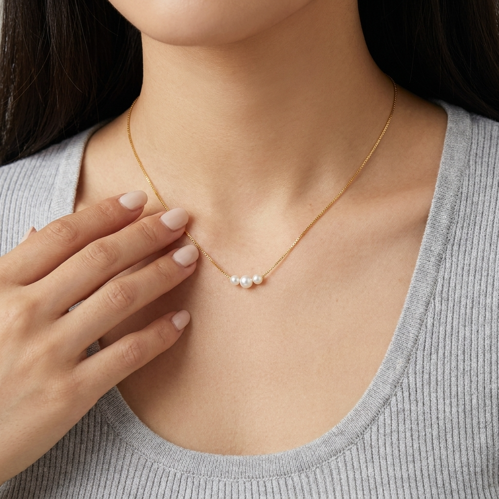The Trinity Pearl Necklace