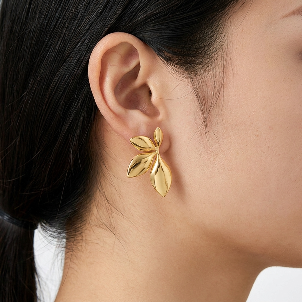 Puffy Petal Statement Studs