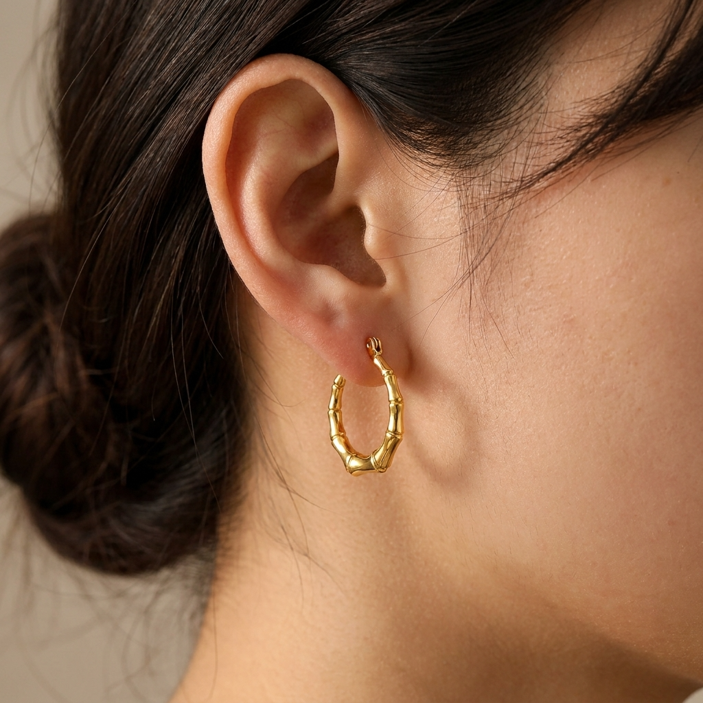 The Golden Bamboo Hoops