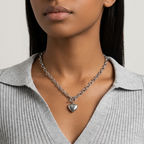 Bea Chunky Silver Necklace