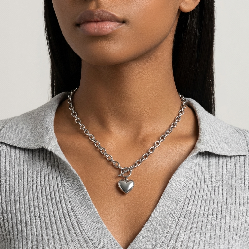 Bea Chunky Silver Necklace
