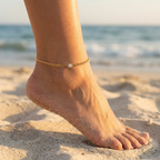 Celia Solitaire Chain Anklet