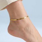 Mila Herringbone Anklet