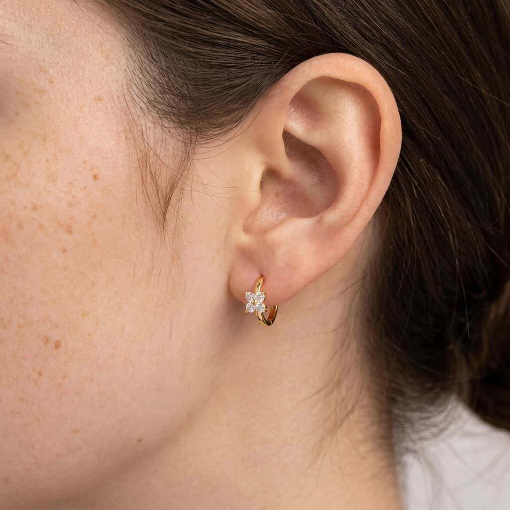 Sparkle Gold Hoops