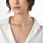Initial Herringbone Necklace