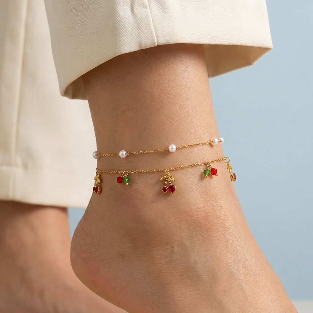 Louise Cherry Anklet