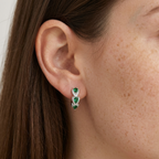 Forest Emerald Hoops