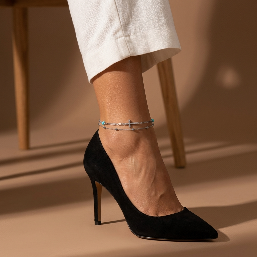 Faith Silver Anklet