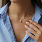 Teardrop Bezel Necklace