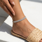 Silver Riviera Anklet