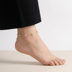 Zaria Crystal Clover Anklet