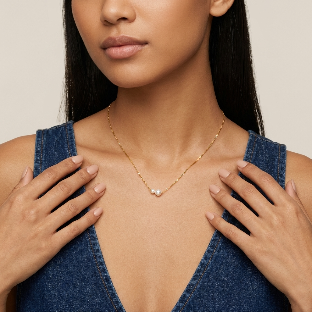 The Pearl Duet Necklace