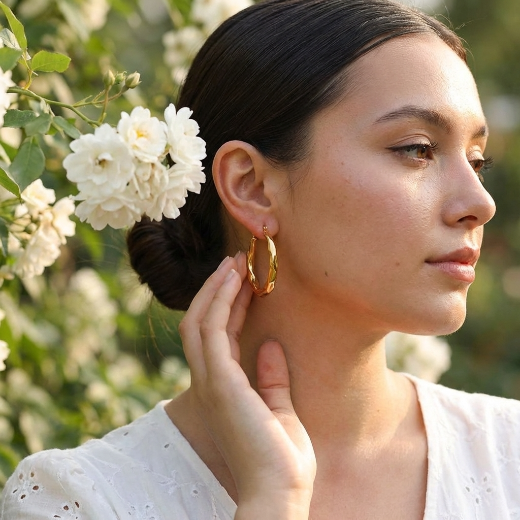 Claire Polished Hoops