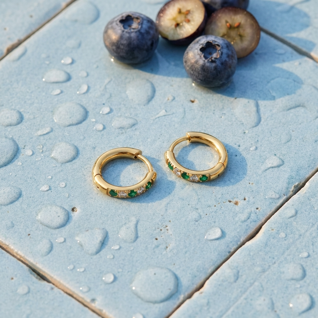 Celine Crystal Hoops