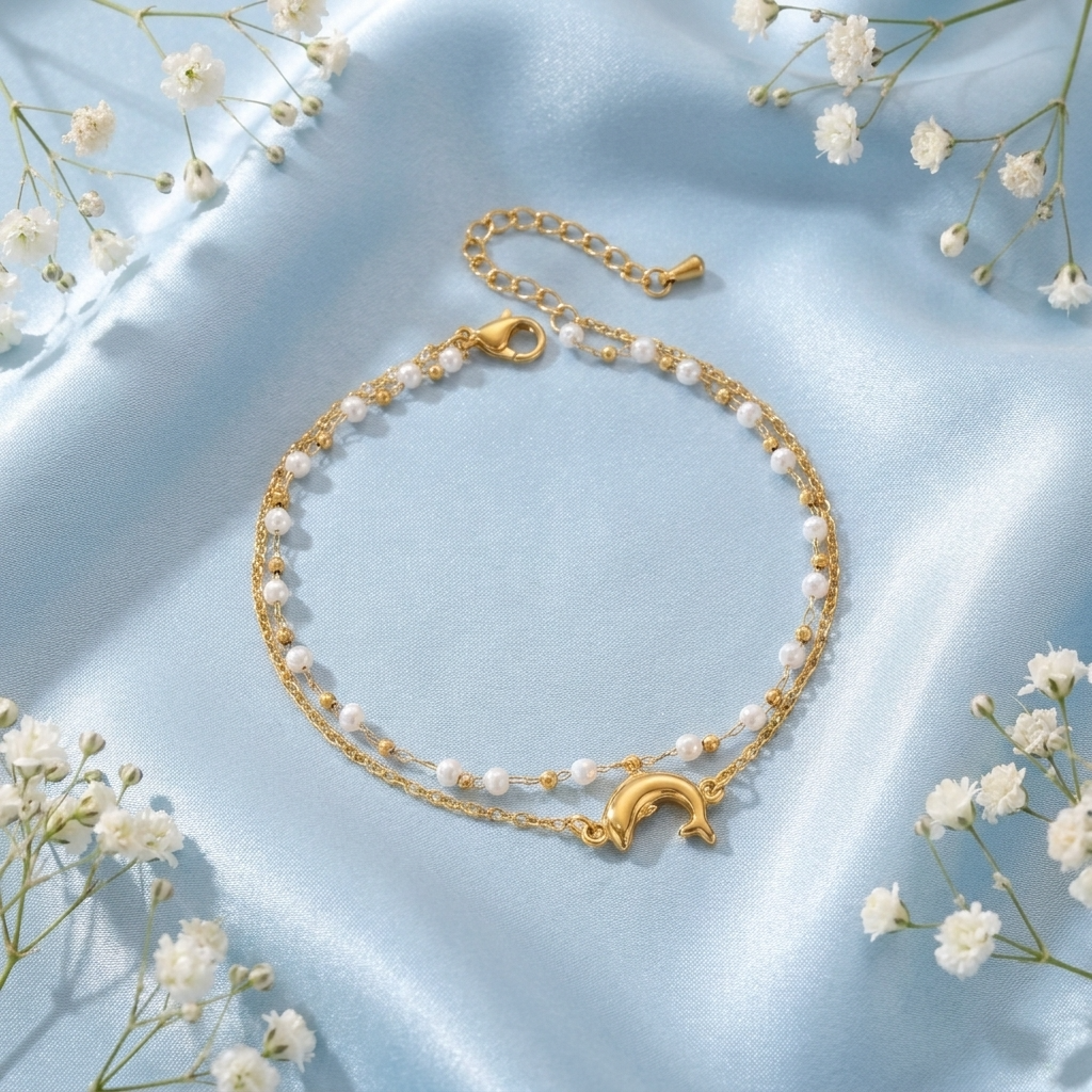 Delphine Ocean Charm Anklet